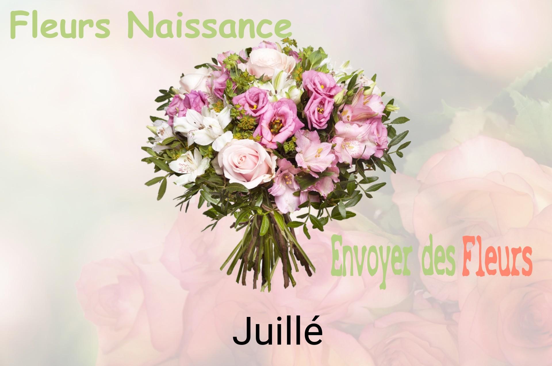 Bouquet de fleurs de naissance livré à Juillé