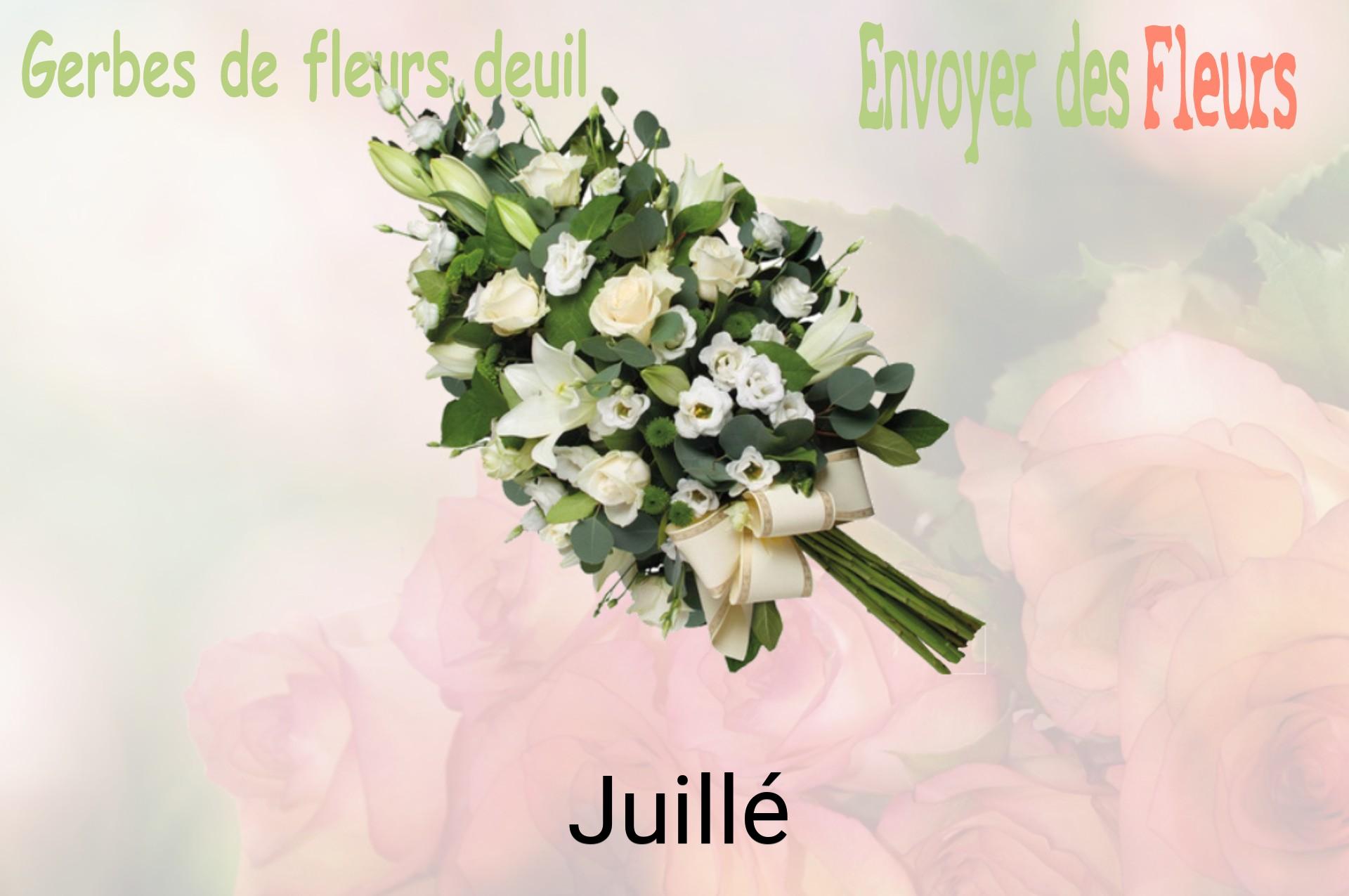 Gerbe de fleurs de deuil livrée à Juillé